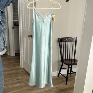 Jones New York Mint Green Satin Slip Nightgown